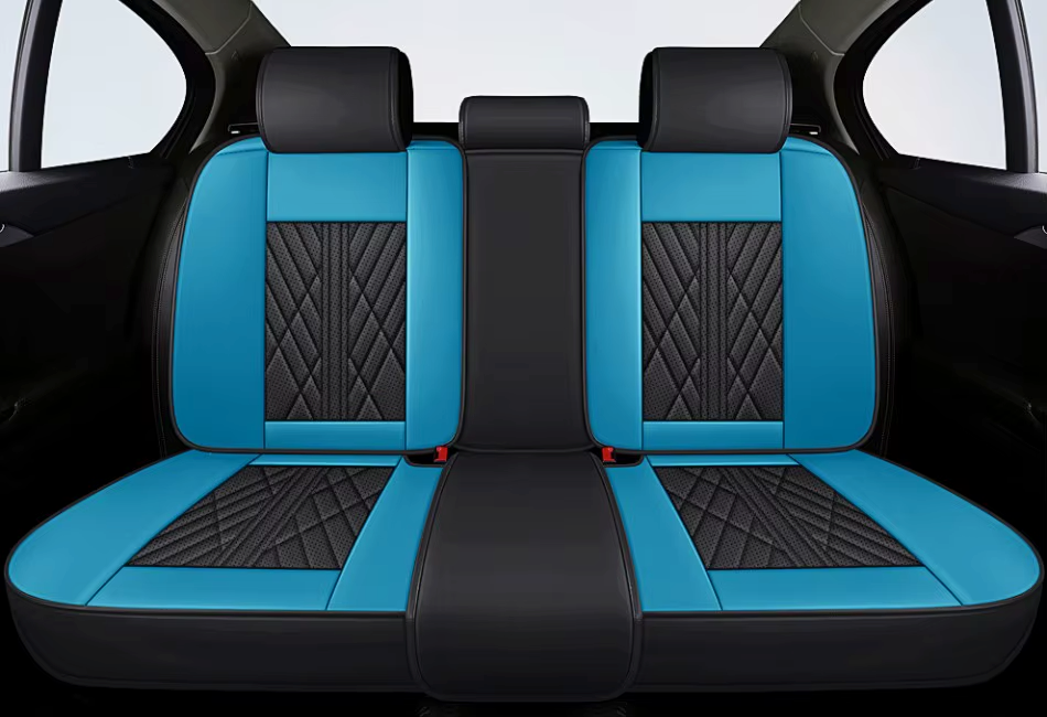 Housses de siège auto Ultra noires et bleues
