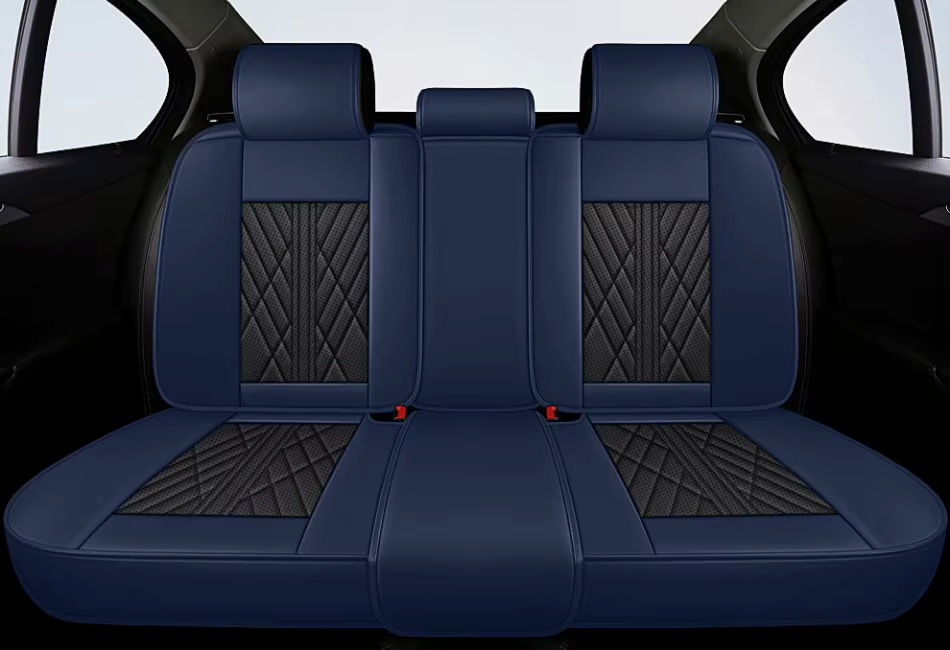Housses de siège auto Ultra noires et bleu marine